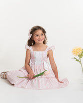 Country Kitchen Bow Dress Pink